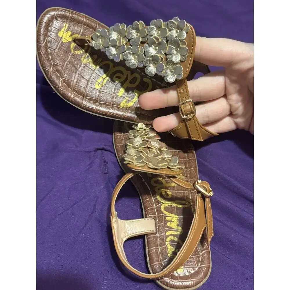 Sam Edelman Girls' Gigi Floral Strappy Sandals Size Little Girls 12